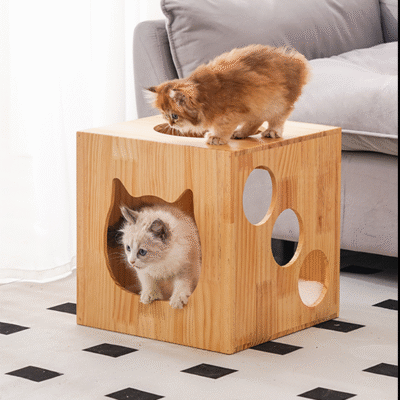 Cat Nest Four Seasons Universal Solid Wood Plush Mat Kitten's Nest