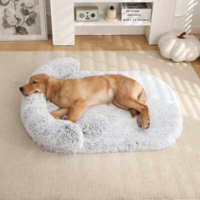 Dog Nest, Cat Nest, Dog Mat, Long Plush Round Pet Nest, Dog Bed, Winter Warmth, Pet Supplies, Pet Bed