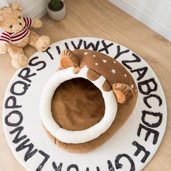 Dog house semi enclosed all season universal teddy bear, small and medium-sized dog house, cat bed, cat bed, cat bed, detachable and washable pet supplies