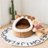 Dog house semi enclosed all season universal teddy bear, small and medium-sized dog house, cat bed, cat bed, cat bed, detachable and washable pet supplies
