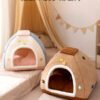 Dreamy Cute Pet Tent Nest Cream Princess Wind Cat Nest Cat Bed Closed Pet Dog Nest Wholesale
