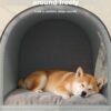 Dog kennel, warm in winter, dog bed for sleeping in winter, dog house, enclosed, secure, large and small dog pet kennels, removable and washable