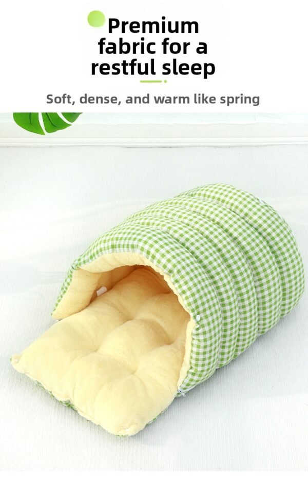 Four season universal dismantling and cleaning house, enclosed cat bed, winter cat warm sleeping bag with thick velvet, small dog bed