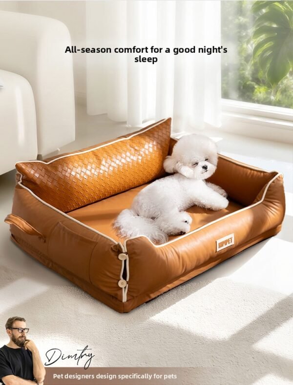 New Pet Nests for All Seasons, Autumn and Winter, Latex Backrest Square Nests, Small and Medium sized Dogs Sleeping, High end Dog Beds, Dog Nests