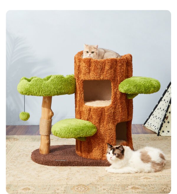 【 Tree Hole Series 】 Meow Thinking Tree Solid Wood Cat Crawler, Cat Nest, Internet Celebrity, One Piece, No Occupation, Cat Sisal, Wear resistant