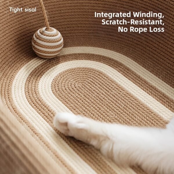 Large space sisal cat scratch board, integrated cat bed, enlarged and widened, wear-resistant and non shedding cat scratch basin