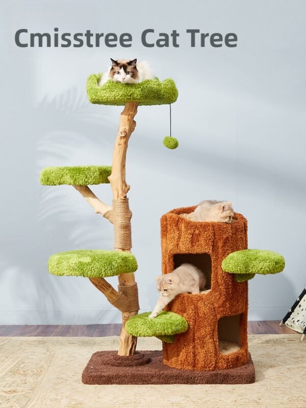 【 Tree Hole Series 】 Meow Thinking Tree Solid Wood Cat Crawler, Cat Nest, Internet Celebrity, One Piece, No Occupation, Cat Sisal, Wear resistant