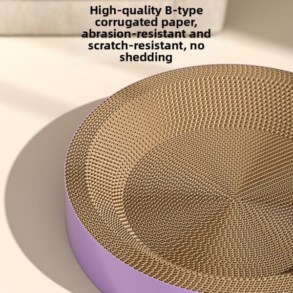 Circular cat scratch board and cat nest integrated corrugated paper cat scratch basin, wear-resistant and non shedding, extra large cat scratch board nest