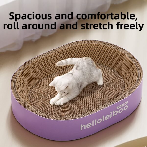 Circular cat scratch board and cat nest integrated corrugated paper cat scratch basin, wear-resistant and non shedding, extra large cat scratch board nest