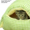 Four season universal dismantling and cleaning house, enclosed cat bed, winter cat warm sleeping bag with thick velvet, small dog bed