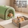 Dog kennel, warm in winter, dog bed for sleeping in winter, dog house, enclosed, secure, large and small dog pet kennels, removable and washable