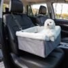 Car mounted pet mat/nest with high height pet car seat belt, detachable inner lining