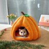 Cat Nest Pumpkin Cat Nest Winter Cat Nest Closed Security Detachable Washable Dog Nest Warm Plush Christmas Nest
