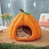Cat Nest Pumpkin Cat Nest Winter Cat Nest Closed Security Detachable Washable Dog Nest Warm Plush Christmas Nest