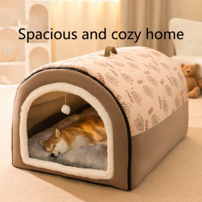 Big dog kennel, warm in winter, dog house that can be dismantled and washed, dog bed, large dog house in all seasons