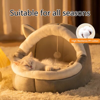 Cat's Nest Dog's Nest Dog's Nest Four Seasons Universal Closed Cat House Sleeping Pet Bed Cat Supplies Teddy Bear Special