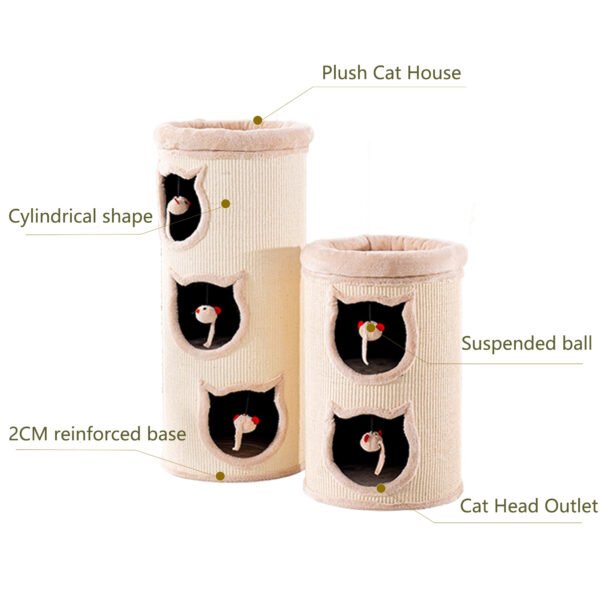 Honey jar cat climbing frame cat nest cat tree integrated sisal bucket mailbox cat nest cat house cat nest