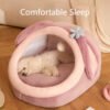 Closed cat bed, multi cat home, pet house for sleeping cats, dog bed, semi closed, breathable, removable and washable